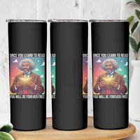 Frederick Douglass Reading And Freedom Skinny Tumbler African American Heritage - Wonder Print Shop