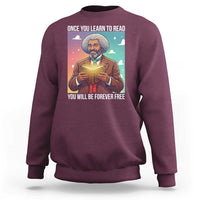 Frederick Douglass Reading And Freedom Sweatshirt African American Heritage - Wonder Print Shop