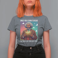 Frederick Douglass Reading And Freedom T Shirt For Women African American Heritage - Wonder Print Shop