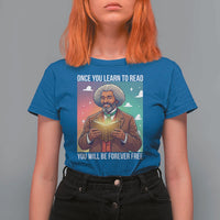 Frederick Douglass Reading And Freedom T Shirt For Women African American Heritage - Wonder Print Shop