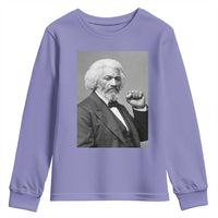 Strong Black History Leader Youth Sweatshirt Frederick Douglass Empowerment - Wonder Print Shop