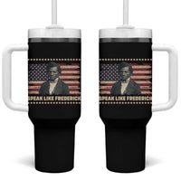 Speak Like Frederick Tumbler With Handle Black History Month Gift - Wonder Print Shop