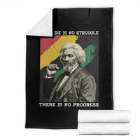 Frederick Douglass Struggle And Progress Throw Blanket Inspirational Black History - Wonder Print Shop