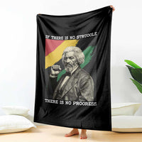 Frederick Douglass Struggle And Progress Throw Blanket Inspirational Black History - Wonder Print Shop