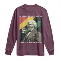 Frederick Douglass Struggle And Progress Long Sleeve Shirt Inspirational Black History - Wonder Print Shop