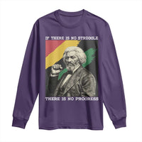 Frederick Douglass Struggle And Progress Long Sleeve Shirt Inspirational Black History - Wonder Print Shop