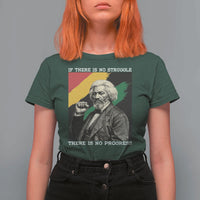 Frederick Douglass Struggle And Progress T Shirt For Women Inspirational Black History - Wonder Print Shop