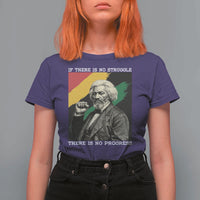 Frederick Douglass Struggle And Progress T Shirt For Women Inspirational Black History - Wonder Print Shop
