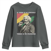 Frederick Douglass Struggle And Progress Youth Sweatshirt Inspirational Black History - Wonder Print Shop
