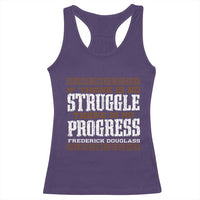 Frederick Douglass Empowerment Quote Gift Racerback Tank Top No Struggle No Progress - Wonder Print Shop