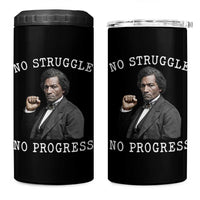 Frederick Douglass Quote 4 in 1 Can Cooler Tumbler No Struggle No Progress - Wonder Print Shop