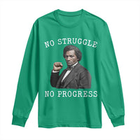 Frederick Douglass Quote Long Sleeve Shirt No Struggle No Progress - Wonder Print Shop