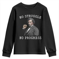 Frederick Douglass Quote Youth Sweatshirt No Struggle No Progress - Wonder Print Shop