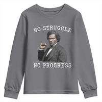 Frederick Douglass Quote Youth Sweatshirt No Struggle No Progress - Wonder Print Shop