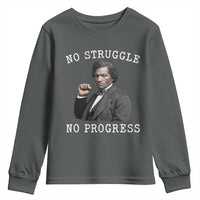 Frederick Douglass Quote Youth Sweatshirt No Struggle No Progress - Wonder Print Shop