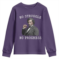 Frederick Douglass Quote Youth Sweatshirt No Struggle No Progress - Wonder Print Shop