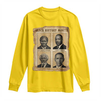 Vintage Black History Heroes Long Sleeve Shirt Strong Black Pride - Wonder Print Shop