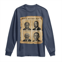 Vintage Black History Heroes Long Sleeve Shirt Strong Black Pride - Wonder Print Shop