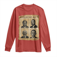 Vintage Black History Heroes Long Sleeve Shirt Strong Black Pride - Wonder Print Shop