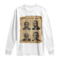 Vintage Black History Heroes Long Sleeve Shirt Strong Black Pride - Wonder Print Shop