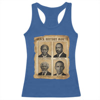 Vintage Black History Heroes Racerback Tank Top Strong Black Pride - Wonder Print Shop