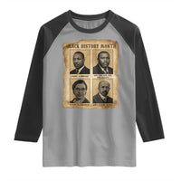 Vintage African American Heroes Raglan Shirt Black Pride Inspiration - Wonder Print Shop