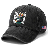 Fierce Mexico Jaguar Soccer Pride Fan Gift Washed Cotton Baseball Cap