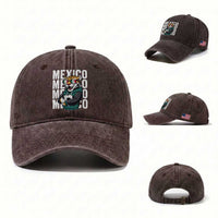 Fierce Mexico Jaguar Soccer Pride Fan Gift Washed Cotton Baseball Cap