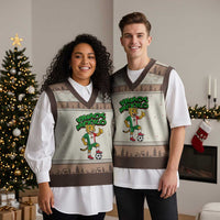 Vamos Mexico Fierce Leopard V-Neck Knit Sweater Vest Soccer 2026 Fan Gift