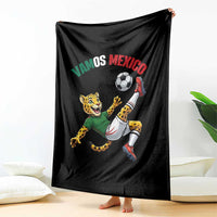 Vamos Mexico Fierce Leopard Soccer 2026 Throw Blanket Mexican Fan Gift