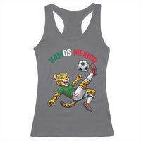 Vamos Mexico Fierce Leopard Soccer 2026 Racerback Tank Top Mexican Fan Gift