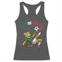 Vamos Mexico Fierce Leopard Soccer 2026 Racerback Tank Top Mexican Fan Gift