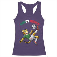 Vamos Mexico Fierce Leopard Soccer 2026 Racerback Tank Top Mexican Fan Gift