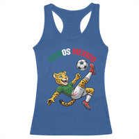 Vamos Mexico Fierce Leopard Soccer 2026 Racerback Tank Top Mexican Fan Gift