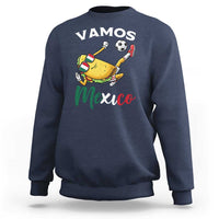 Vamos Mexico Taco Playing Soccer Sweatshirt Mexican Fan Gift