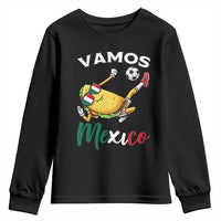 Vamos Mexico Taco Playing Soccer Youth Sweatshirt Mexican Fan Gift