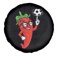 Cool Chili Pepper Soccer Player Spare Tire Cover Mexican Spicy Food Lover