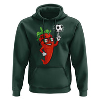 Cool Chili Pepper Soccer Player Hoodie Mexican Spicy Food Lover