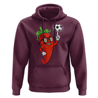 Cool Chili Pepper Soccer Player Hoodie Mexican Spicy Food Lover