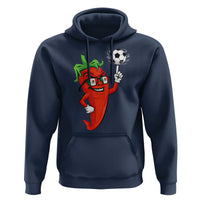 Cool Chili Pepper Soccer Player Hoodie Mexican Spicy Food Lover