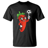 Cool Chili Pepper Soccer Player T Shirt Mexican Spicy Food Lover
