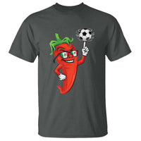 Cool Chili Pepper Soccer Player T Shirt Mexican Spicy Food Lover