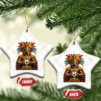 Legendary Tribal Soccer Warrior Ceramic Ornament Football Lover