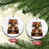 Legendary Tribal Soccer Warrior Ceramic Ornament Football Lover