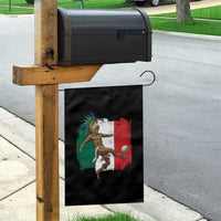 Aztec Warrior Playing Soccer Garden Flag Mexican Pride Football Fan Gift