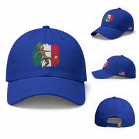 Aztec Warrior Playing Soccer Baseball Cap Mexican Pride Football Fan Gift