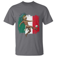 Aztec Warrior Playing Soccer T Shirt Mexican Pride Football Fan Gift