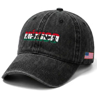 Mexico Soccer Lover Washed Cotton Baseball Cap World Football Fan Gift