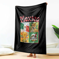 Mexico National Soccer Lover Throw Blanket Patriotic Mexican Fan Gift