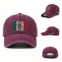 Mexico National Soccer Lover World Washed Cotton Baseball Cap Football Fan Gift
